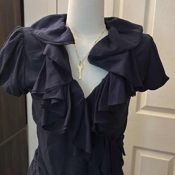Ralph Lauren Midnight Blue Blouse Size Small - Picture 2 of 14